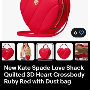 Kate Spade Love Shack Red Heart Crossbody Bag